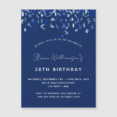 Birthday marvy blue confetti mannen nodigmagnet ui (Voorkant)