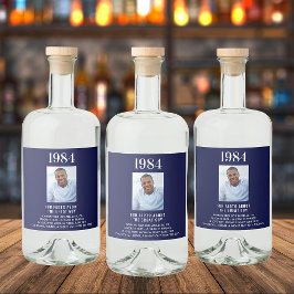 Birthday marvy blue foto maakt foto leuk feiten bi likeurfles etiket