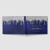 Birthday marvy blue Silglitter-monogram Gastenboek (Volledig)