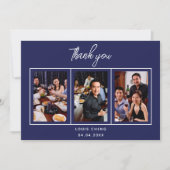 Birthday marvy blue white foto, dank je kaart (Voorkant)