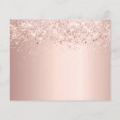 Birthday masquerade roos gold save the date (Achterkant)