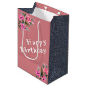 Birthday Medium Cadeauzakje (Voorkant Gekanteld)