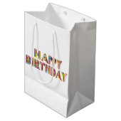 Birthday Medium Gift Bag Medium Cadeauzakje (Voorkant Gekanteld)