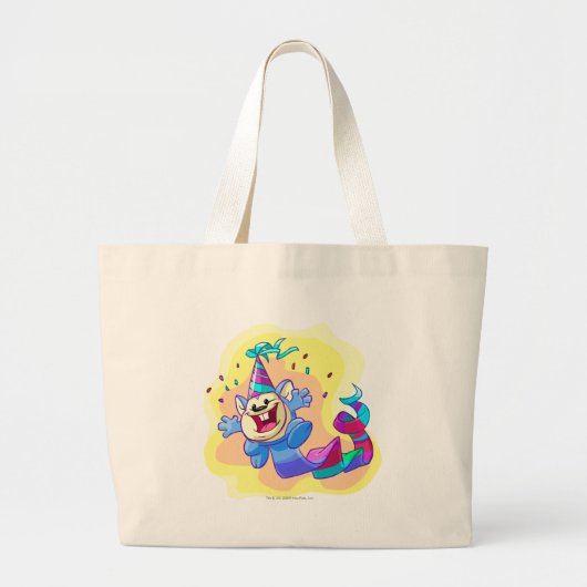 Birthday Meerca Grote Tote Bag (Voorkant)