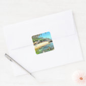 Birthday Meets Ocean 0330 Vierkante Sticker (Envelop)