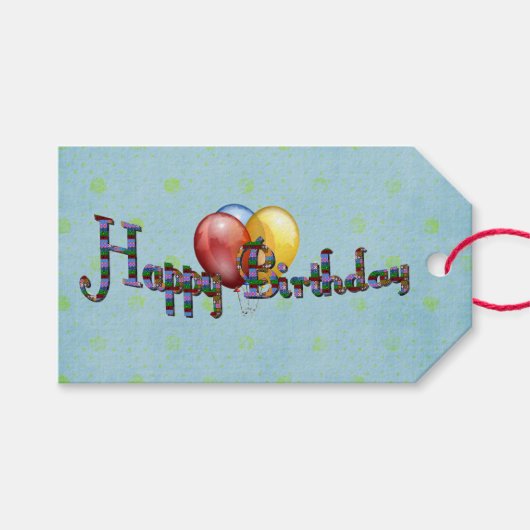 Birthday Melange Cadeaulabel (Voorkant (Horizontaal))