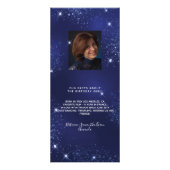 Birthday Menu blue glitter foto leuke feiten (Achterkant)