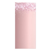 Birthday Menu blush roze glitter name (Achterkant)