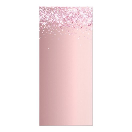 Birthday Menu blush roze glitter name (Achterkant)
