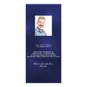 Birthday Menu navy blue foto leuke feiten (Achterkant)