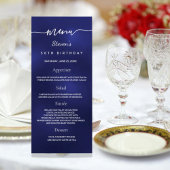 Birthday Menu navy blue foto leuke feiten