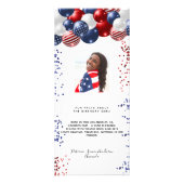 Birthday Menu patriottische ballonnen foto leuke f (Achterkant)