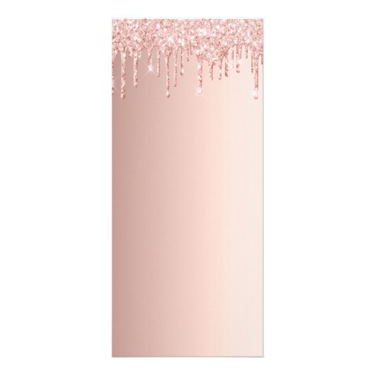 Birthday Menu roos goudglitter drift diner (Achterkant)