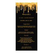 Birthday Menu zwarte gouden foto leuk om te feilen (Voorkant)