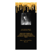 Birthday Menu zwarte gouden foto leuk om te feilen (Achterkant)