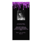 Birthday Menu zwarte paarse foto loffenis (Achterkant)