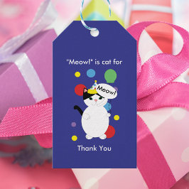 Birthday Meow is kat voor dank u gunst Cadeaulabel