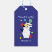 Birthday Meow is kat voor dank u gunst Cadeaulabel (Voorkant)