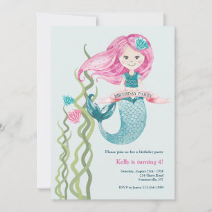 Birthday Mermaid Kaart