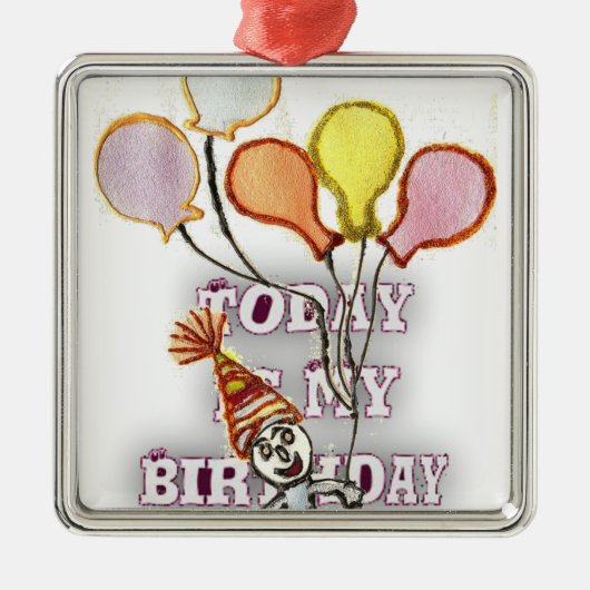 Birthday Metalen Ornament (Voorkant)
