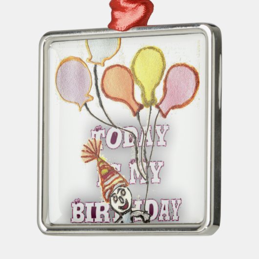 Birthday Metalen Ornament (Links)