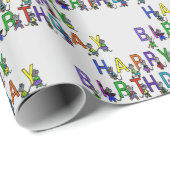Birthday Mice op Grey Cadeaupapier (Rol Hoek)
