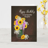 BIRTHDAY - MIJN DOCHTER - LANDBOUWERS/VASE KAART (Gele Bloem)