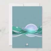 Birthday Milestone Blue Photo Invitation Kaart (Achterkant)