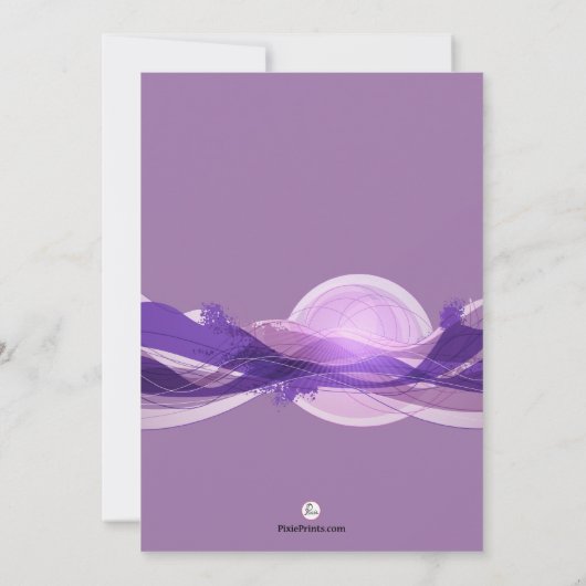 Birthday Milestone Plum Foto Uitnodiging (Achterkant)