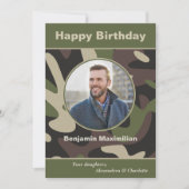 Birthday Militaire Camouflage Foto - Aangepaste ka (Voorkant)