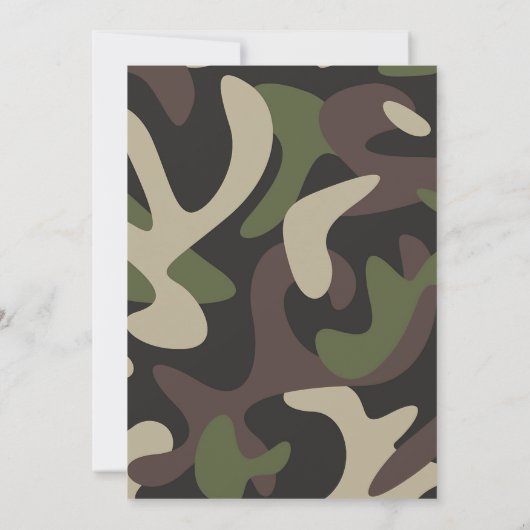 Birthday Militaire Camouflage Foto - Aangepaste ka (Achterkant)