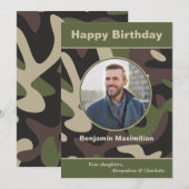 Birthday Militaire Camouflage Foto - Aangepaste ka (Voorkant / Achterkant)
