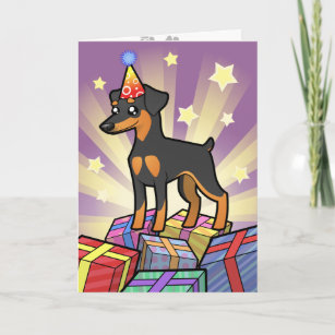 Birthday Miniature Pinscher/Manchester Terrier Kaart