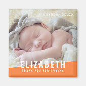 Birthday Modern Bright Color Foto bedankt Magneet (Voorkant)