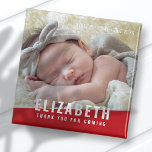 Birthday Modern Bright Color Foto bedankt Magneet<br><div class="desc">Het ontwerp is samengesteld uit eenvoudige typografie met sans serif doopvont. Voeg een douanefoto toe.</div>
