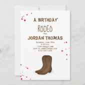 Birthday Modern Cute Red Bandana Cowboy Boots Kaart (Voorkant)