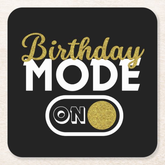 Birthday-modus aan kartonnen onderzetters (Voorkant)