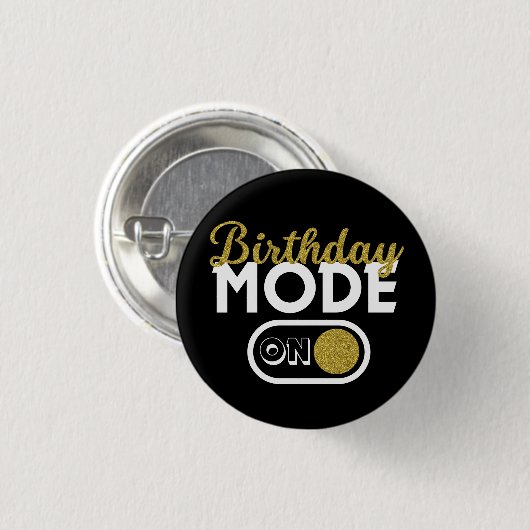 Birthday-modus aan ronde button 3,2 cm (Voorkant /achterkant)