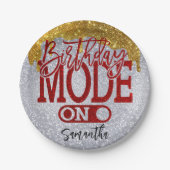 Birthday-modus op afbeelding 18e | 21e | 30e | 50e papieren bordje (Voorkant)