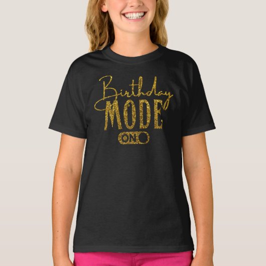 Birthday-modus op T-shirt (Voorkant)