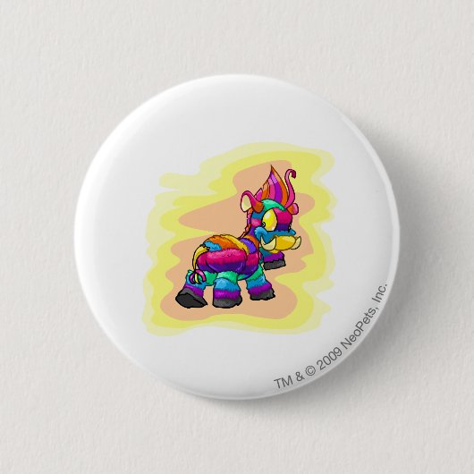 Birthday Moehog Ronde Button 5,7 Cm (Voorkant)