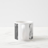 Birthday Mok zwarte witte marmer - uw jaartal (Achterkant)