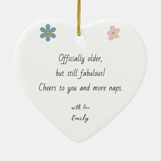 Birthday Moments Captured Photo & Message Ornament (Achterkant)