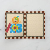 Birthday Monkey cartoon wenskaart Kaart (Binnen)