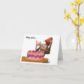 birthday_monkey, Hey u… Kaart (Gele Bloem)