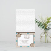 Birthday Monkey Photo Card Uitnodiging (Staand voorkant)