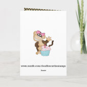 Birthday Monkey wenskaart Kaart (Achterkant)
