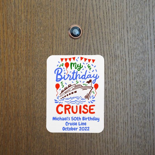 Birthday Monogram cruise Cabin Deeg Magneet