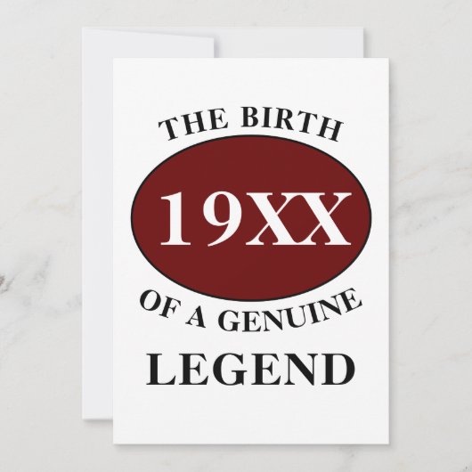 Birthday Monogram Initiaal Naam Jaar Humor Birthda Kaart (Voorkant)