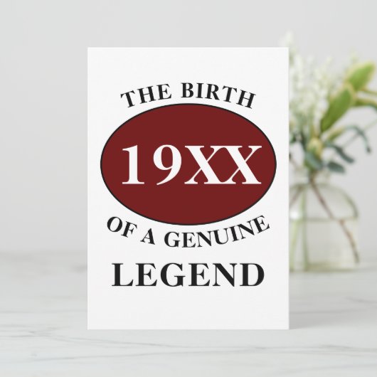 Birthday Monogram Initiaal Naam Jaar Humor Birthda Kaart (Staand voorkant)